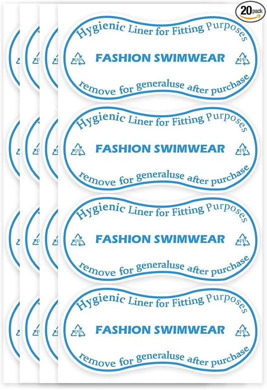 Adhesive Protective Hygiene Try On Stickers for Swimwear,Swimsuits and Lingerie 4x2 inch Panty Liner/Barrier(Pack-100)