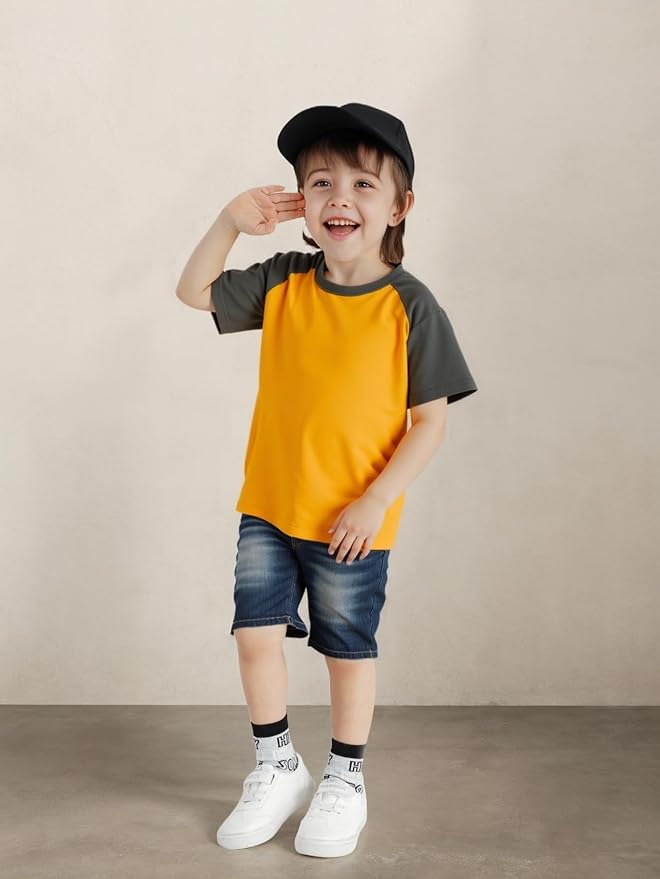 Family Feeling Boys Short Sleeve Crewneck Kids T-Shirts Top Girls Tee