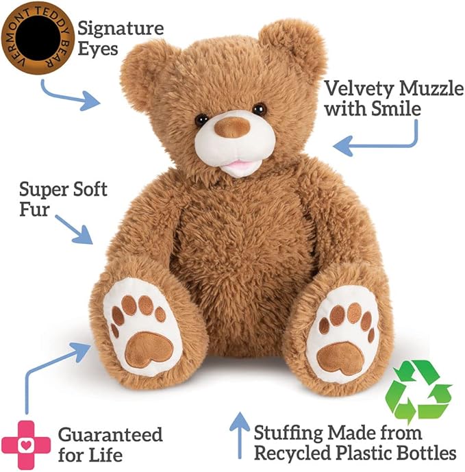 Vermont Teddy Bear Big Bear Stuffed Animal, Bubba Teddy Bear, 20 Inch