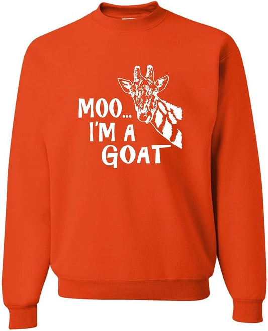 Go All Out Adult Moo I'm A Goat Funny Animal Sweatshirt Crewneck