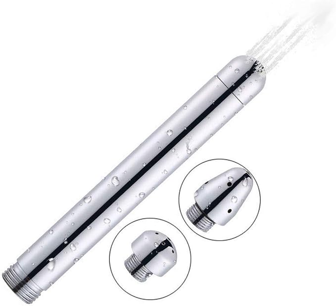 Nozzle Shower 3 Heads Aluminum Cleaner Cleansing Colonic Douche System Cleaner(Silver)