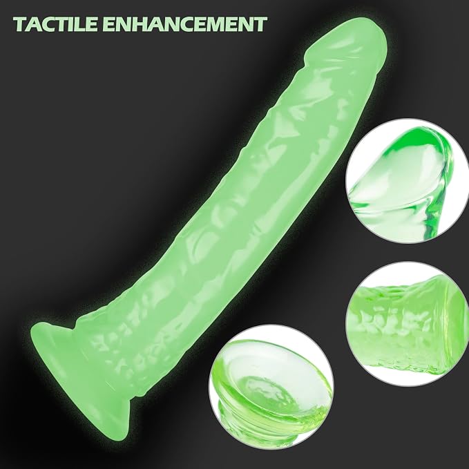 12.6'' Huge Dildo Soft Monster Dildos Sex Toys with Suction Cup for Hands-Free Play,Big Thick Dildos Suitable for Women/Men/Couples can be Use for G spot and Anal(Glow in The Dark Green)