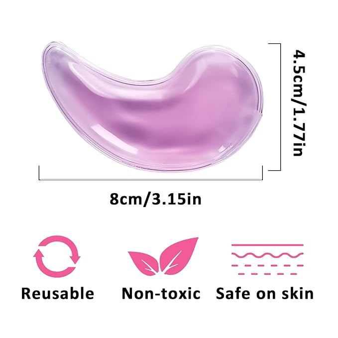 Eye Gel Pads, Ice Packs for Eyes, Under Eye Ice Pack, Gel Ice Pack, Cooling Eye Masks, Gel Eye Mask for Puffy Eyes, Migraine, Puffiness(6 pcs)