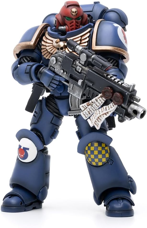 JOYTOY 1/18 Warhammer 40,000 Action Figure Ultramarines Heroes of The Chapter Brother Veteran Sergeant Castor Action Figure Collectible Military Model