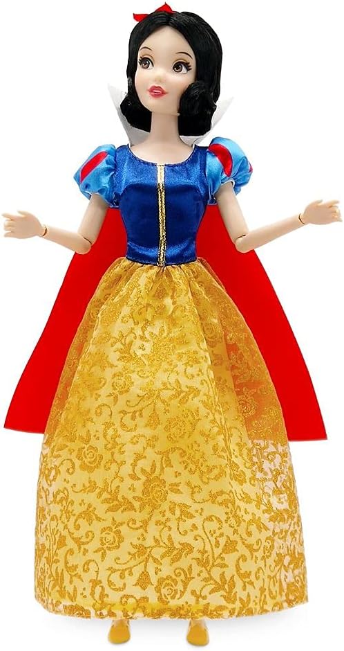 Disney Store Girl's Princess Classic Doll (Snow White), 11 Inches, Includes Brush with Molded Details, Fully Posable Toy in Classic Outfit - Disney Princess Toys