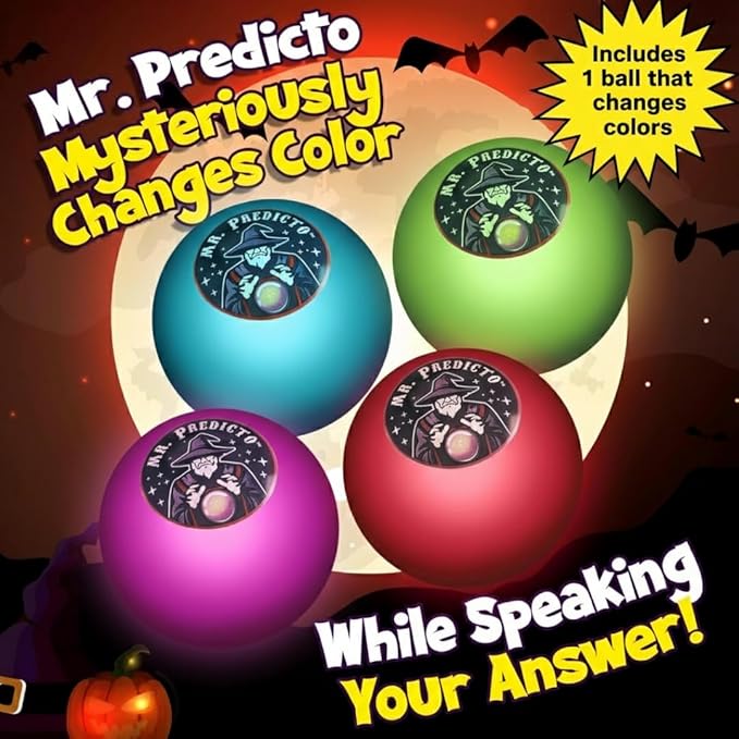 Mr. Predicto Fortune Teller Crystal Ball - Halloween Games for Kids, Ask Question & He Speaks Answer, Perfect Fortune Telling Costume Women (1 Ball Included)