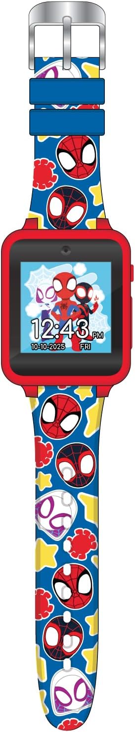 Marvel Spidey and His Amazing Friends Interactive Kids Smart Watch with Camera Games Voice Recorder Calculator Pedometer Colorful Silicone Strap Fits Wrists 5.5" to 8"