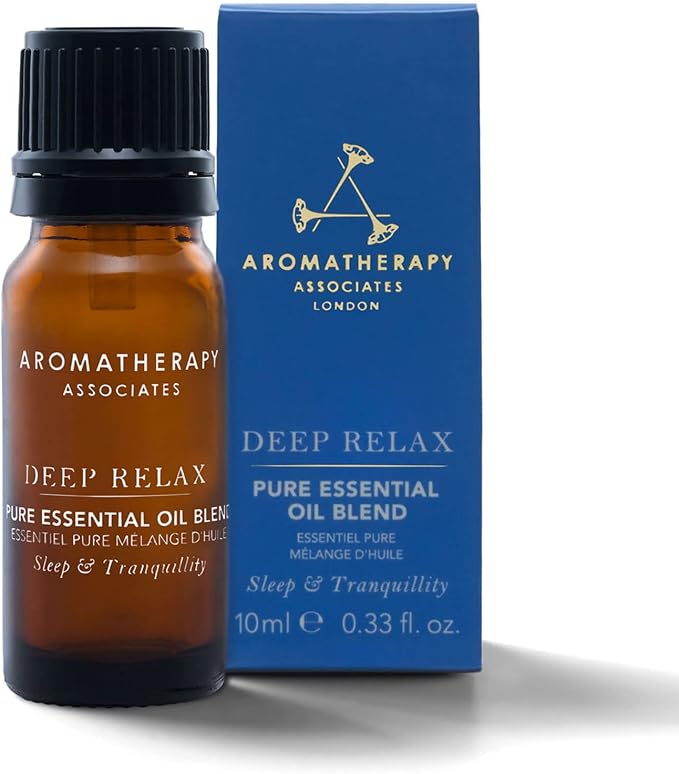 Aromatherapy Associates Atomizer and Deep Relax Essential Oil (.33 fl oz) Collection. Waterless, Portable Essential Oil Diffuser with a Tranquil Blend for Sleep