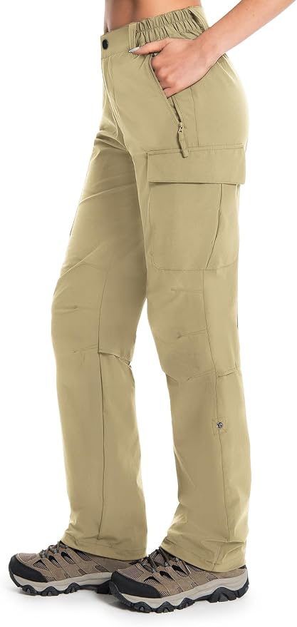 Moosehill Women's Hiking Pants Lightweight Quick Dry Water Resistant Cargo Travel Work Summer Pants for All Seasons