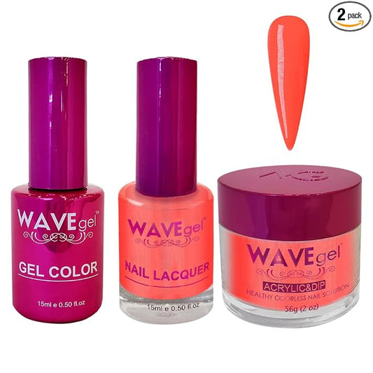 WAVEGEL Soak-Off Gel, Nail Lacquer & Acrylic/Dip Powder Matching Set - Princess Collection - #97 Mula Dance