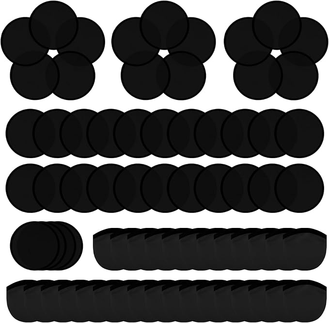 Foldable Flying Disc Fans Set with Bags, 9.8 Inch Black Egde Fabric Beach Flying Disc for Wedding Gift Party Favors Outdoor Activity