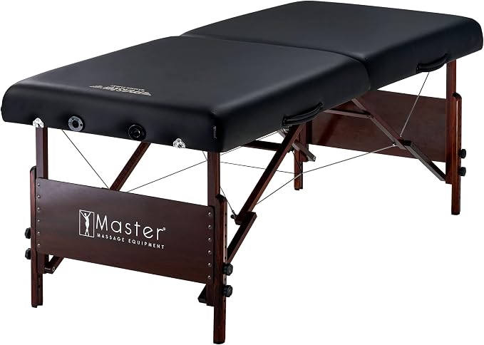 Master Massage 30" Del Ray Pro Portable Massage Table (30" Width x 84" Length) with Adjustable Table Height, 750lbs. Working Capacity- Massage Bed, Tattoo Table, Lash Table