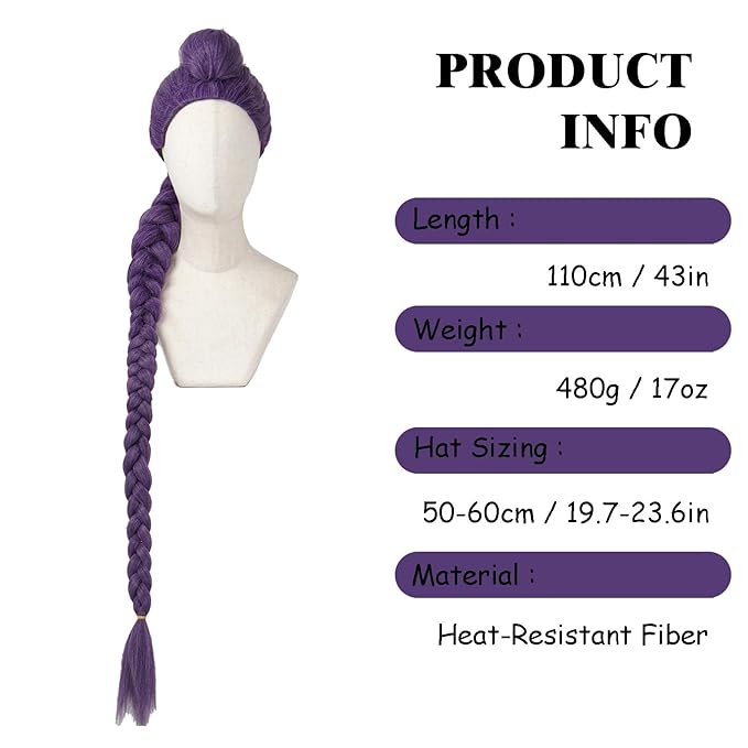 Purple Kp Style Dance Wig No Installation Needed Halloween Parties Stage Performances（Purple）