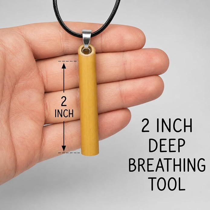 3-Pack Mindful Breathing Straw Necklaces For Natural Anxiety Relief- Yoga Breath Work Jewelry For Meditation And Deep Breathing Calming Exercises