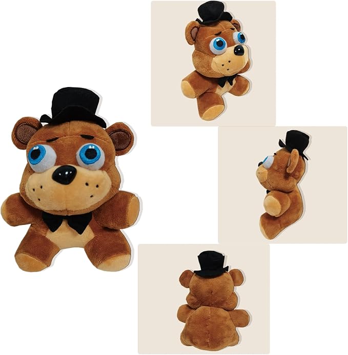 TZMAPU Fazbear Plush Foxy, Withered Purple Bunny, Stuffed Animal Figure Toys Gift for Kids, Security Breach Plush for Lovers (3PCS)