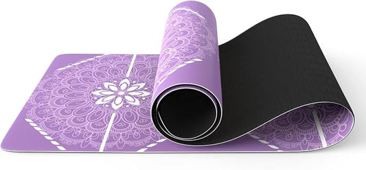 FOLAI Extra Thick Yoga Mat 6mm，pilates mat thick - Non-Slip Exercise Mat for HIIT, Pilates & Home Workouts & Workout with Free Carry Strap