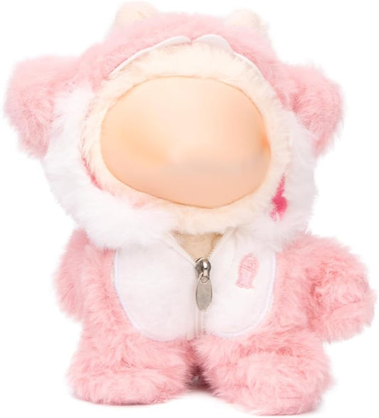 Doll Clothes Outfit Set,17cm Handmade Dolls Keychain Accessories for Kawaii Clothing Set with Details Outfit Accessories, Pink Shark Clothes,Faking Animal Style Outfit Jumpsuit(NO Doll)
