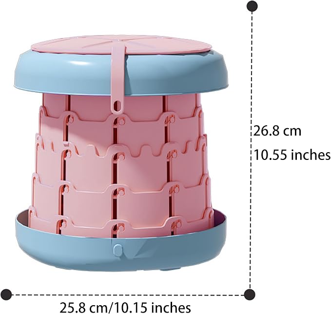 PVC Portable Potty, Children's Foldable Toilet, Baby Travel Urinal (Pink)