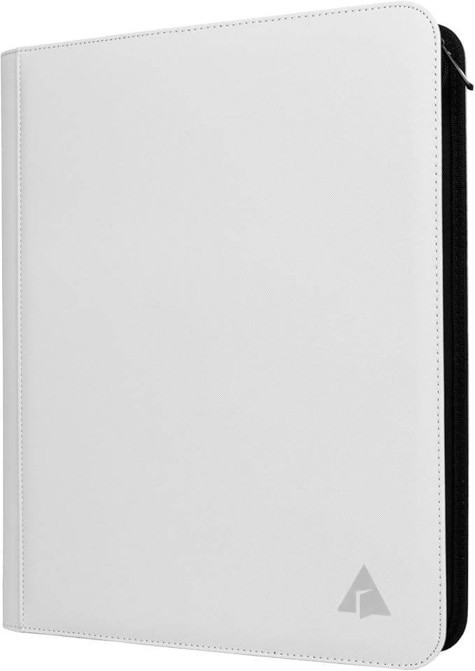 Top loader Binder, Holds 432 Top Loaders, 9 Pockets Top Loader Binder with Sleeves for Cards in 3'' x 4'' Top loaders -White