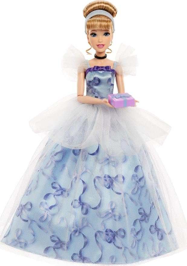 Mattel Disney Princess Cinderella Birthday Collectible Fashion Doll, Inspired by Disney Movie, Special Occasion Gifts for Kids & Collectors