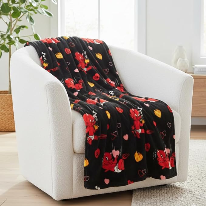 Hot Stuff The Little Devil Bedding Super Soft Plush Cozy Throw Blanket, 50 in x 70 in, (Officially Licensed Product) by Franco Collectibles