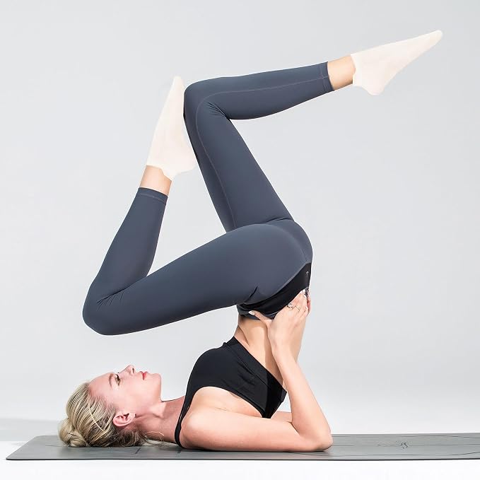 loudashuaiqi Grip Pilates Socks Non Slip Athletic Yoga Socks with Grips for Women Grippy socks for Hospital Workout Barre