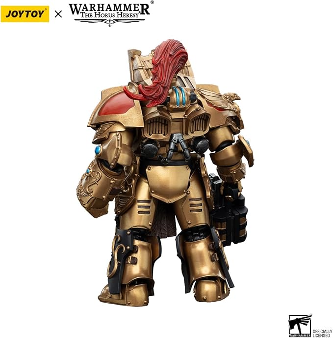 JOYTOY Warhammer The Horus Heresy Legio Custodes Aquilon Terminator Squad Aquilon with Lastrum Storm Bolter 1:18 Scale 5.4in Action Figure Mecha Joy Toy Collection Model