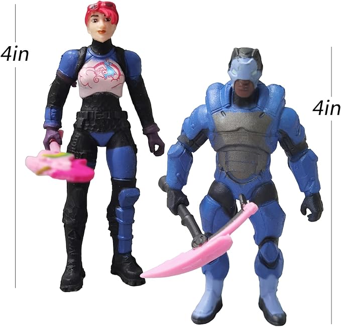 8-Piece Video Game Action Figures Set Cake Toppers,with Weapons Toy Figurines Set for Game Fans Gifts Home Decorations