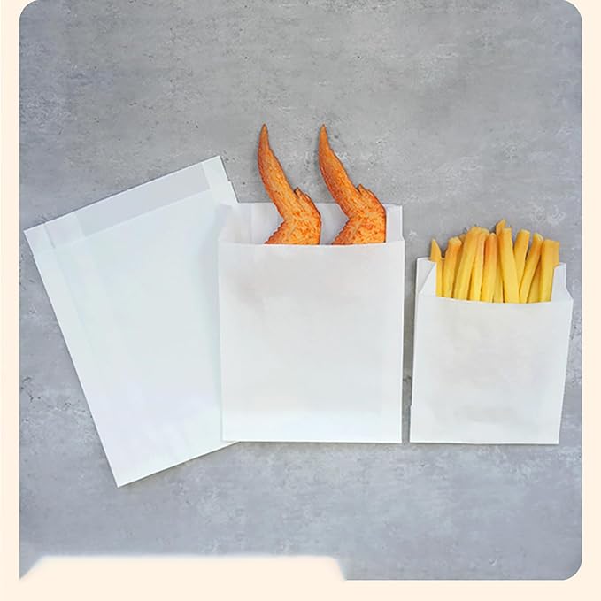 Feminine Hygiene Liner Bags Sanitary Napkin Disposal Bag Dry Wax Grease Resistant Bags Waste Receptacle Paper Liners Kraft Paper Sacks for Cookies Snacks 50pcs