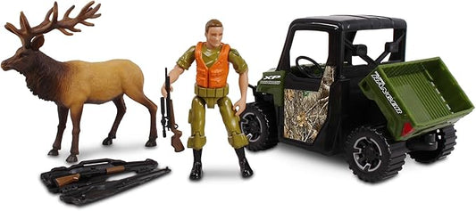 NKOK 1:18 Realtree 6 Piece RT Polaris Ranger Elk Hunting Playset (Colors May Vary), Allows Children to Pretend Play and Use Their Imagination, for Ages 3 and up