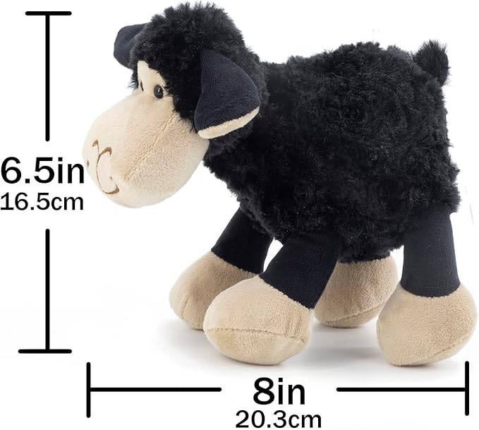 6.5" Black Sheep Stuffed Animals for Boys and Girls,Soft and Adorable Lamb Plush Toys for Newborn Babies,Great Gifts on Birthday,Easter,Baby Shower,Father's Day,Machine Washable