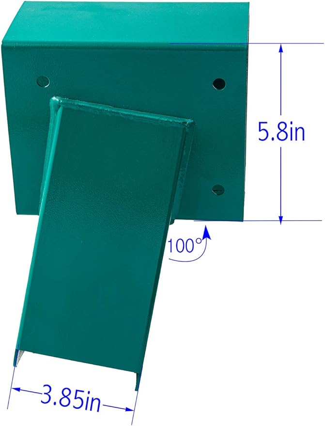 Swing Set Brackets - 2 DIY Wooden Swing Hardware Bracket, Playground Equipment Parts, with Mounting Accessories, for Outdoor Play, Green