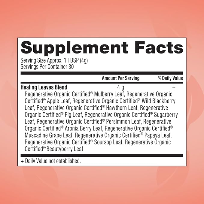 Healing Leaves, Longevity Blend Loose-Leaf Tea- 30 Servings | Biblically Inspired, 12 Fruit Tree Leaf Blend. Supports Digestion, Immune Function, Healthy Inflammation Response and Energy