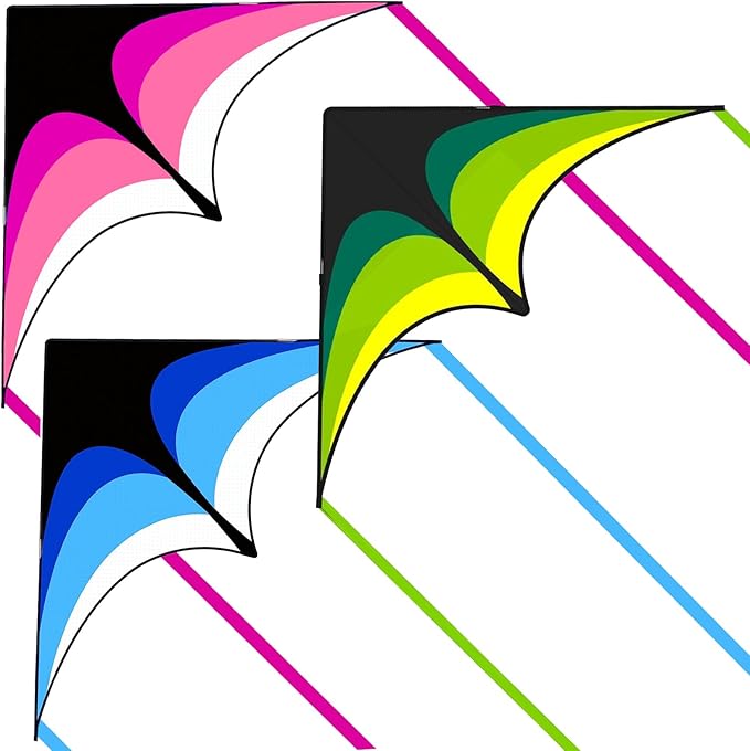 Kites for Kids and Adults, Easy to Fly for Beach, Single Line Kite Set for Beginners