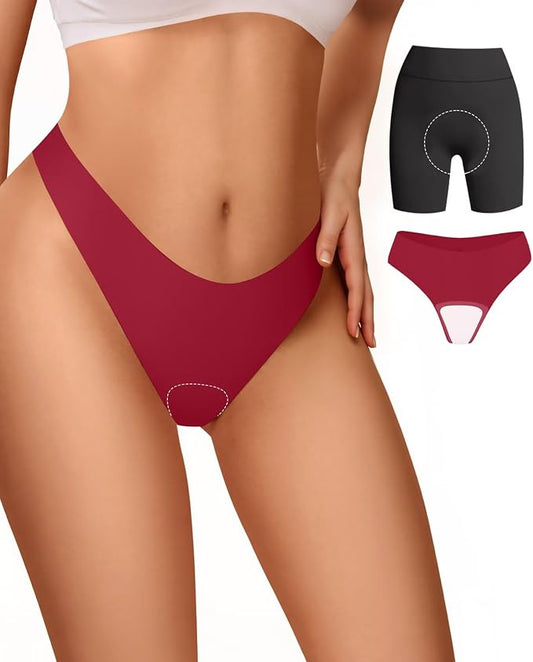 Vertvie Seamless Thongs for Women No Show Thong Panty Liners Invisible Workout Panties Sexy Breathable G-String Underwear
