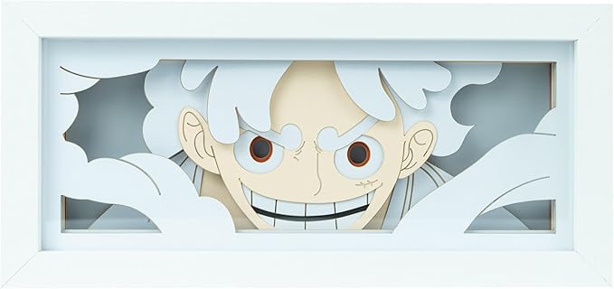 Anime LED Light Box, Manga Shadow Box Frame, Anime Paper Cut Box, Table Lamp for Anim Enthusiasts, RGB Multi Color Light, Night Light for Room Decor, Unique Anime Desk Decor (Luffy)