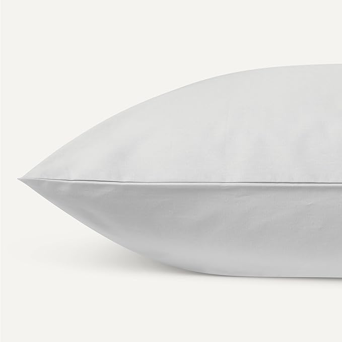 Amazon Basics 100% Organic Cotton Kids' Sheet Set with Deep Pockets and Pillowcase, Queen, Pale Gray