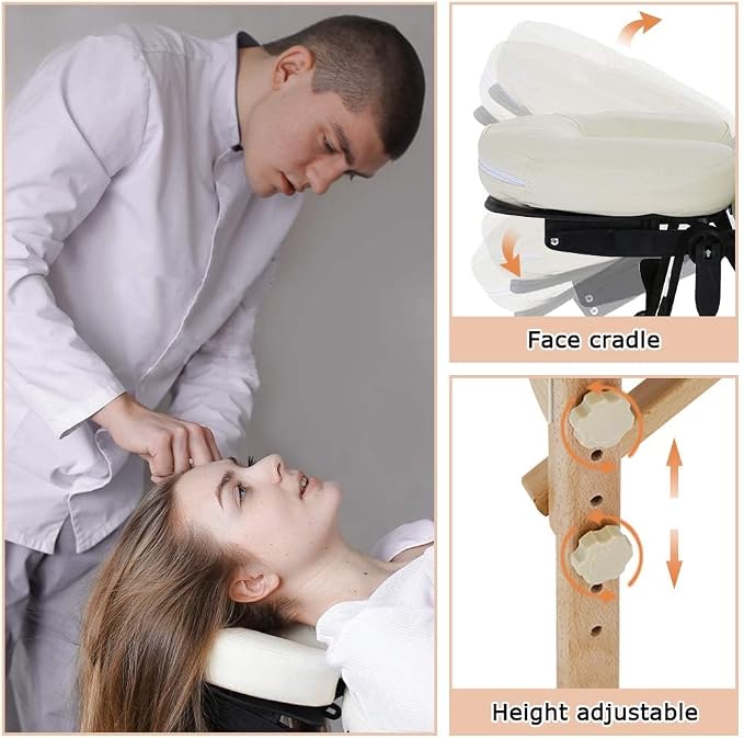 BestMassage Massage Bed Portable Massage Table 24 Inch Wide Lash Bed Height Adjustable 2 Folding Spa Table with Non-Woven Bag for Spa Footmassage Facial CareSpa Tattoo