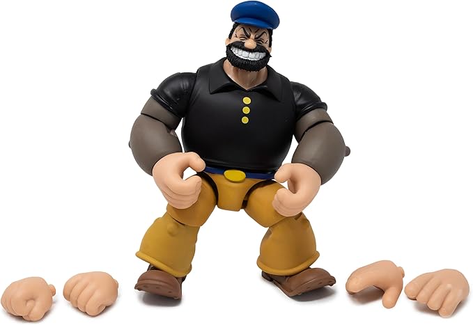 Boss Fight Studio Popeye Classics Set of 4 Villain Action Figures - Popeye, Bluto, Sea Hag, & The Goon - Highly Articulated Collectible Figurines with Accessories, Alternate Heads and Hands - 1:12