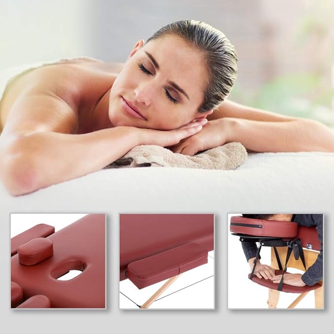 BestMassage Massage Bed Portable Massage Table 2 Folding Lash Bed Height Adjustable 24 Inch Wide Spa Table with Non-Woven Bag for Spa Footmassage Facial CareSpa Tattoo