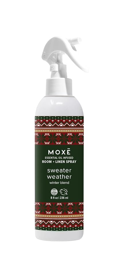 Sweater Weather Room & Linen Spray | Holiday Aromatherapy Mist with Douglas Fir, Cedarwood, Sandalwood, Cassia, Clove & Vanilla Essential Oils | Cozy Seasonal Scent for Home