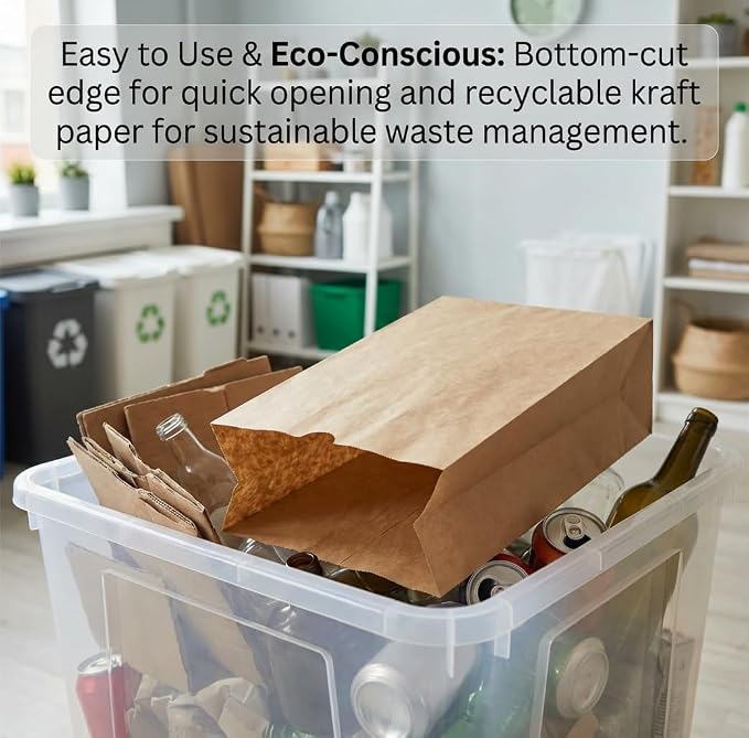 300 Pcs Waxed Kraft Sanitary Napkin Disposal Bags — Feminine Hygiene Liner Bags for Restroom & Bathroom Dispensers, Brown Kraft Waxed Paper Bags for Tampon & Pad Disposal, Janitorial/Commercial Use