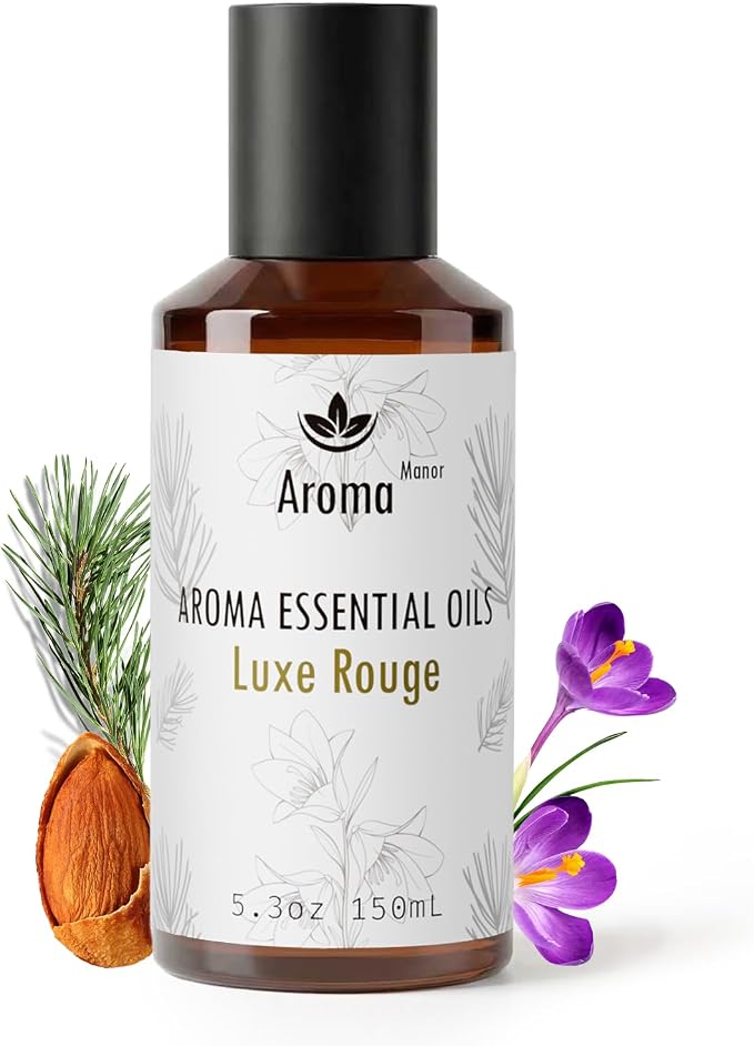 Hotel Scents Luxe Rouge 150mL Essential Oil Scent for Diffusers - The Exotic Spice of Saffron, Ambergris, Woody nuances, and Musk - Oil Blends for Aromatherapy - Home Luxury & Hotel Scent Collection