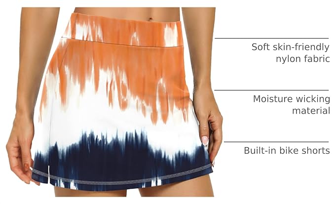 LouKeith Tennis Skirts for Women Golf Athletic Activewear Skorts Mini Summer Workout Running Shorts with Pockets
