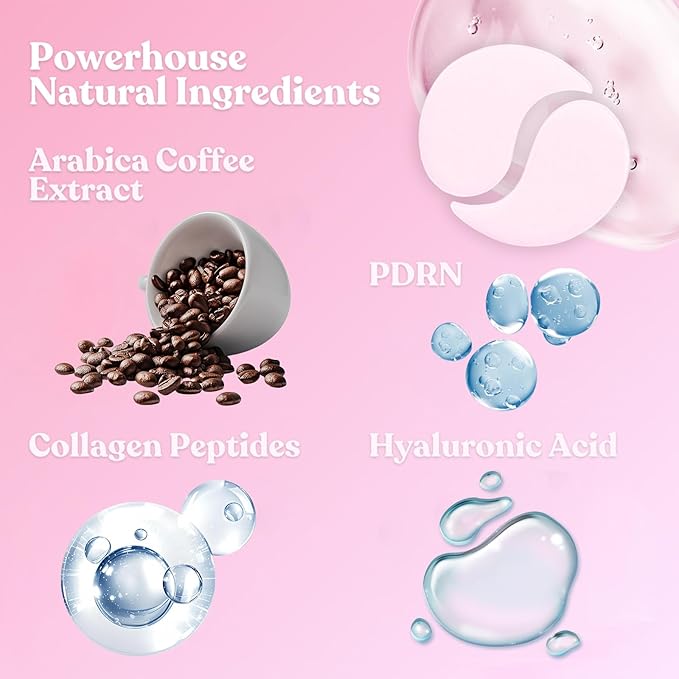 Instalift Pdrn & Collagen Eye Patches, Pdrn Collagen eye patches, Eye Patches for Puffy Eyes and Dark Circles (2 Box (16 pieces))