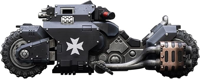 JOYTOY Warhammer 40k Action Figure 1：18 Scale 8.46inch Space Marines Black Templars Outriders Motorcycle Anime Model for Collectible and Displayable Figures