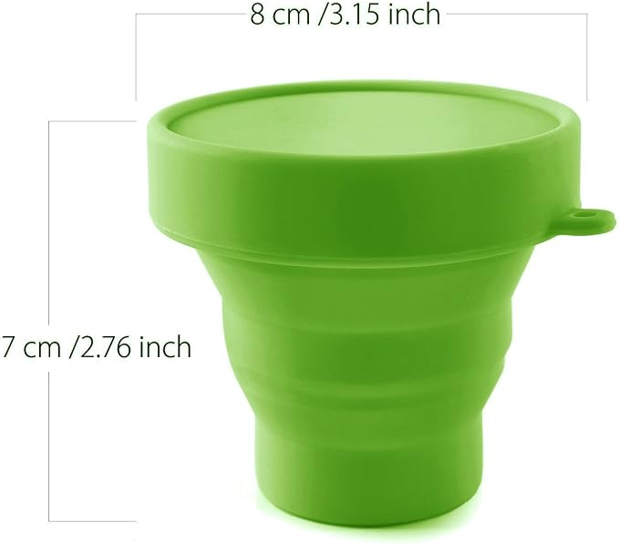 Menstrual Cup Sterilizer Cleaner, LUCKY CLOVER Collapsible Silicone Cup Foldable Sterilizing Cup for Menstrual Cups and Storing Your Diva Cup - Foldable for Travel(Green)