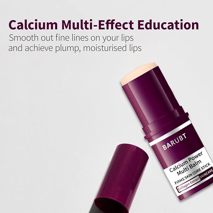 Calcium Multi-Balm Stick (2-Pack) - Korean Anti-Aging Formula for Face, Eyes & Neck - Hydrating, Firming Skin Treatment with Collagen & Vitamin D - Suitable for All Skin Types