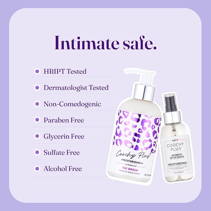 IntiMD Coochy Plus Intimate Shaving Complete Kit - The Origin & Organic After Shave Protection Soothing Moisturizer Mist - Antioxidant Formula Prevents Razor Burns, Itchiness & Ingrown Hair