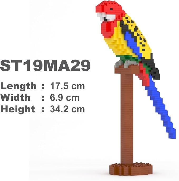 JEKCA Rosella 01S | Parrot Plastic Building Blocks | Age 14+